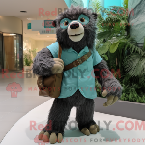 Cyan Sloth Bear mascot...