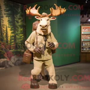 Cream Irish Elk mascot...