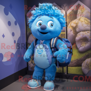 Blå hindbær maskot kostume...