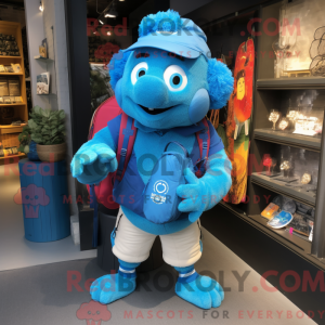 Blå hindbær maskot kostume...