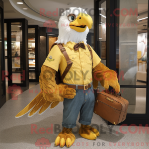 Gold Eagle mascot costume...