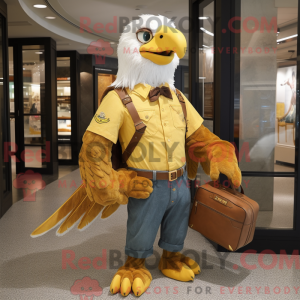 Gold Eagle-maskotdraktfigur...