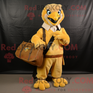Gold Eagle mascot costume...