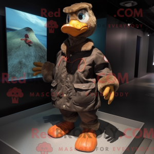 Brown Muscovy Duck mascot...