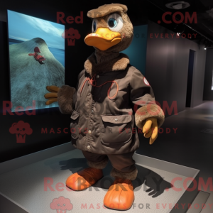 Brun Muscovy Duck maskot...