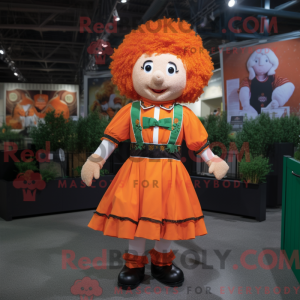 Orange Irish Dancer mascot...