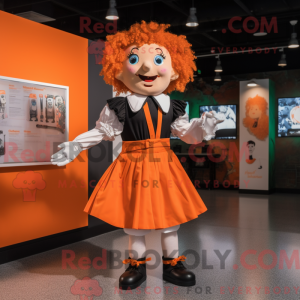 Orange Irish Dancer mascot...