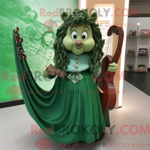 Forest Green Celtic Harp...