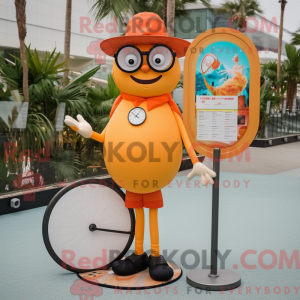 Orange Unicyclist mascot...