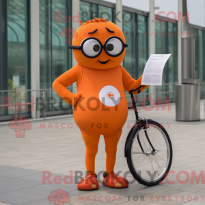 Orange Unicyclist maskot...
