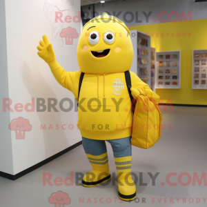 Yellow Ice mascot costume...