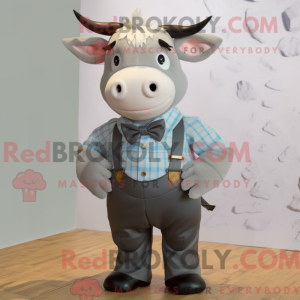 Silver Bull mascot costume...