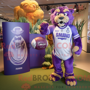 Lilla Smilodon maskot...