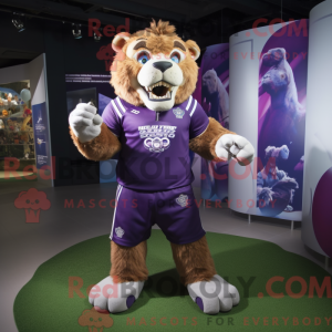 Purple Smilodon mascot...