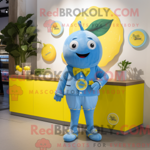 Blue Lemon mascot costume...