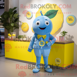 Blue Lemon maskot kostume...