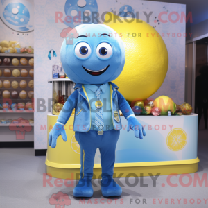 Blue Lemon mascottekostuum...