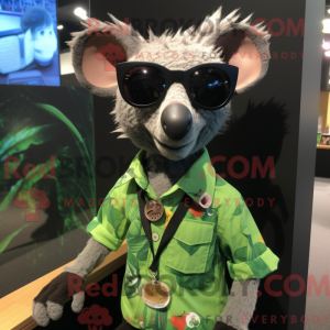 Green Aye-Aye mascot...