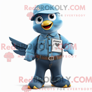 Maskotdraktfigura Blue Dove...