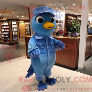 Maskotdraktfigura Blue Dove...