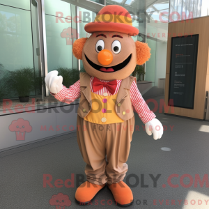 Peach Clown maskot kostume...