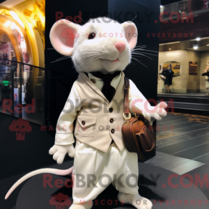 Cream Rat maskot kostume...