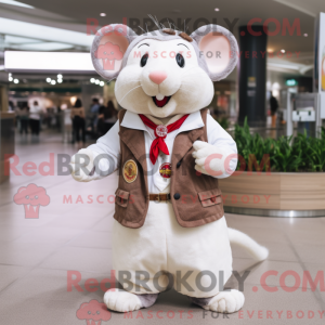 Cream Rat mascottekostuum...