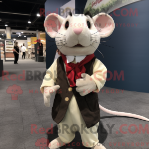 Cream Rat mascottekostuum...