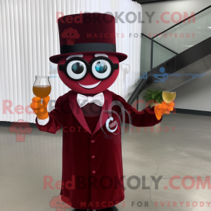 Maroon Ring Master mascot...