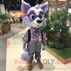 Lavender Fox Maskottchen...