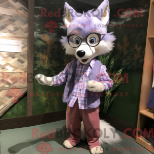 Lavender Fox mascot costume...