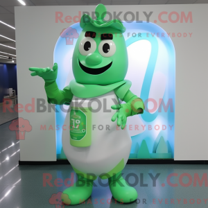 Green Bottle Of Milk mascot...