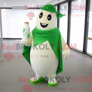 Green Bottle Of Milk mascot...