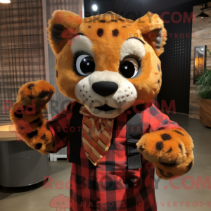 Rust Cheetah mascot costume...