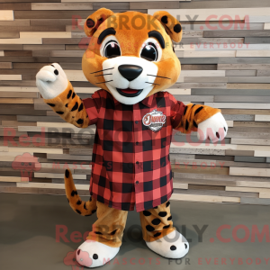 Rust Cheetah mascot costume...