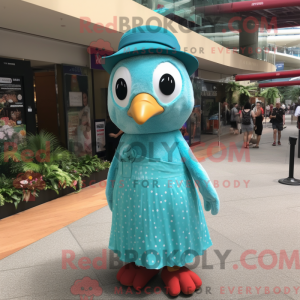 Turquoise Penguin mascot...