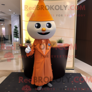 Orange timeglas maskot...
