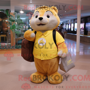 Lemon Yellow Beaver mascot...