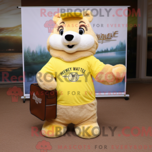 Lemon Yellow Beaver mascot...