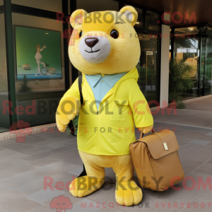 Lemon Yellow Beaver maskot...