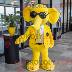 Citrongul elefant maskot...