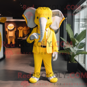 Citrongul elefant maskot...