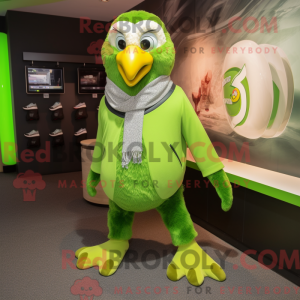 Lime Green Hawk maskot...