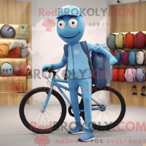 Sky Blue Unicyclist maskot...