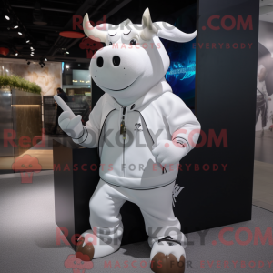 White Bull-maskotdraktfigur...