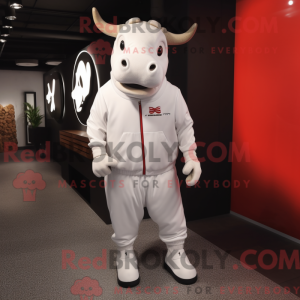 White Bull maskot kostume...