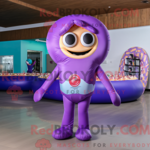 Purple Donut mascot costume...
