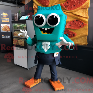 Teal Nachos mascot costume...