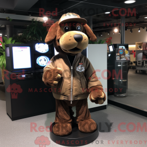 Brown Dog mascot costume...