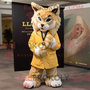 Goldener Luchs Maskottchen...